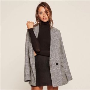 Reformation Valero Blazer Jacket Checked Oversize
